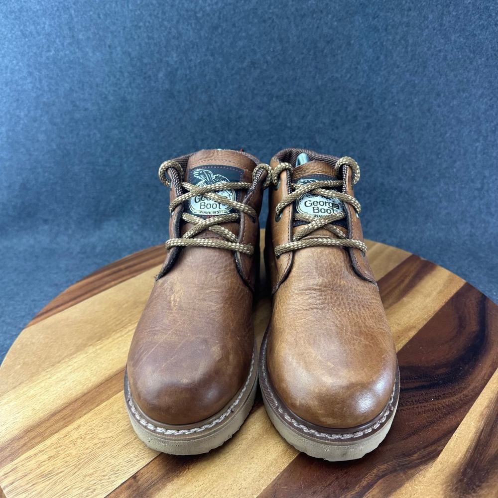 Georgia Boot Mens GB1222 5 Inch Chukka Wedge Brown Leather Boots Size 7 M - Picture 4 of 12